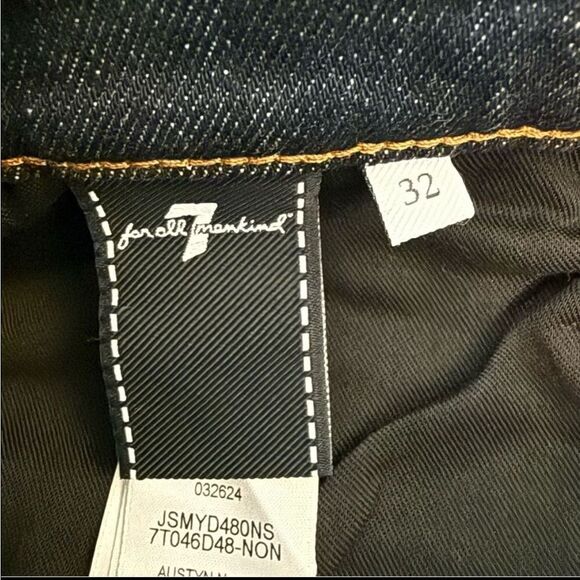 7 For All Mankind Austyn Relaxed Dark Blue Jeans Los Angeles Men’s Size 32 - Picture 6 of 9